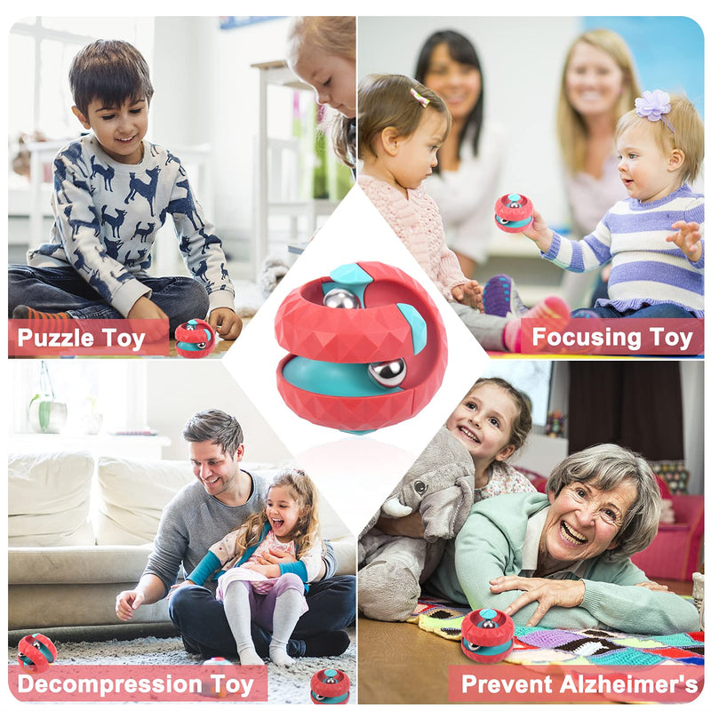 Tracycy Orbit Ball & Fidget Cube Top Spinning Toys [(Stress Relief Gifts & Creative Decompression)] for Kids, Children & Adults