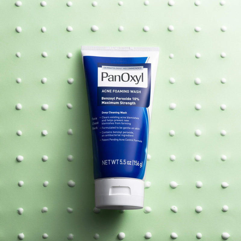 PanOxyl 10% Max Strength Benzoyl Peroxide Acne Foaming Wash (5.5oz)