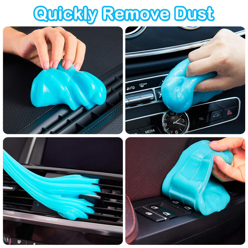 Car Cleaning Gel Kit Including Universal Car Detailing Putty for Interior Air Vent, Keyboard and Crevice Dust Removal (Universal)