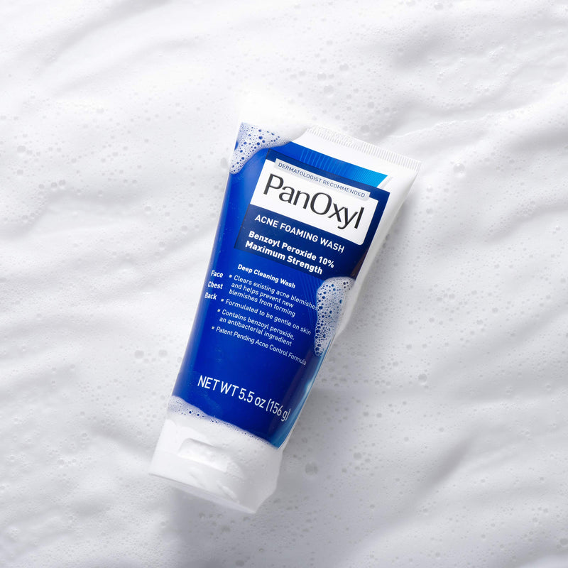PanOxyl 10% Max Strength Benzoyl Peroxide Acne Foaming Wash (5.5oz)