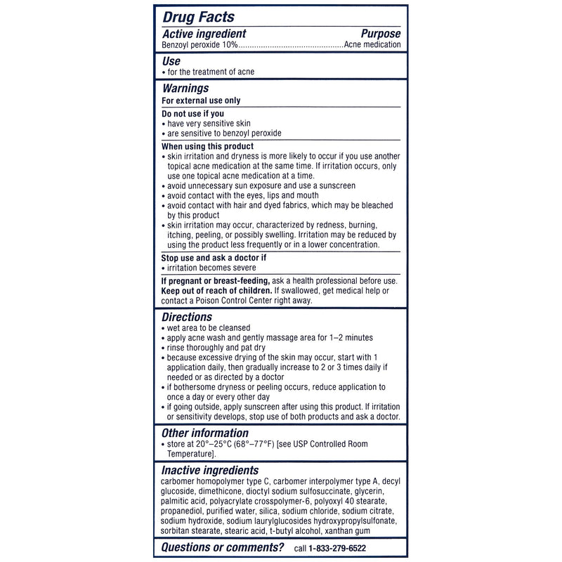 PanOxyl 10% Max Strength Benzoyl Peroxide Acne Foaming Wash (5.5oz)