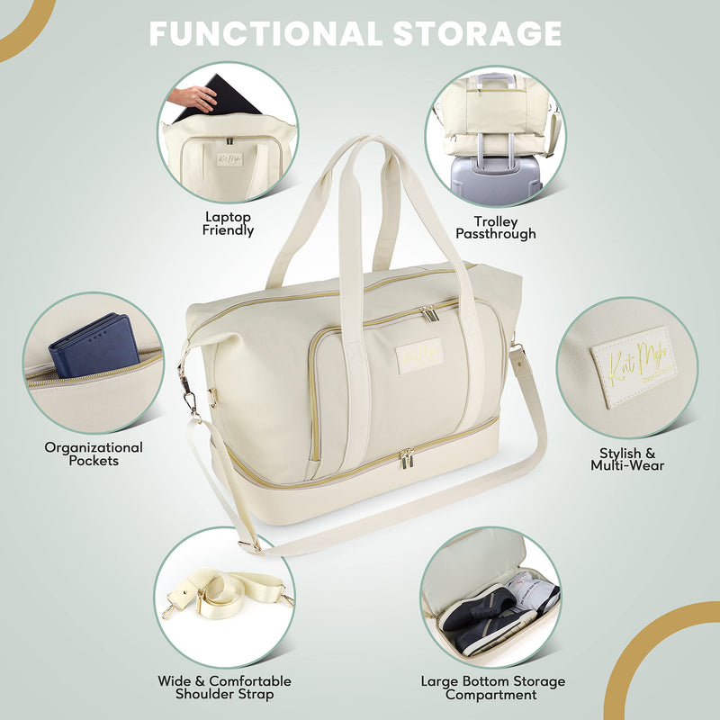 Kat Myhr Womens Weekender Travel Bag - Large Overnight Bag