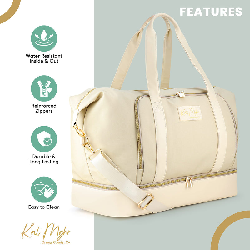 Kat Myhr Womens Weekender Travel Bag - Large Overnight Bag
