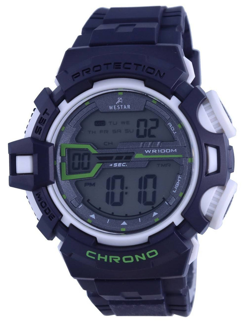 Westar Digital Silicon Strap Quartz 85004 PTN 001 100M Men's Watch