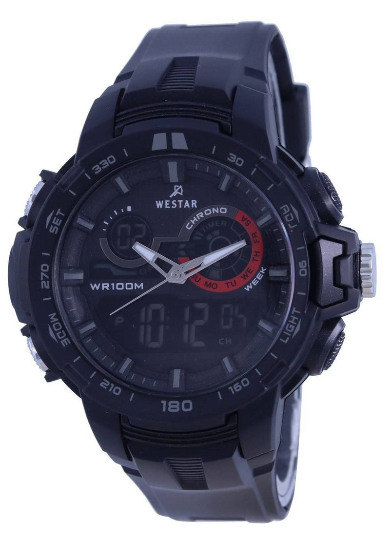 Westar Analog Digital Black Dial Quartz 85011 PTN 001 100M Men's Watch