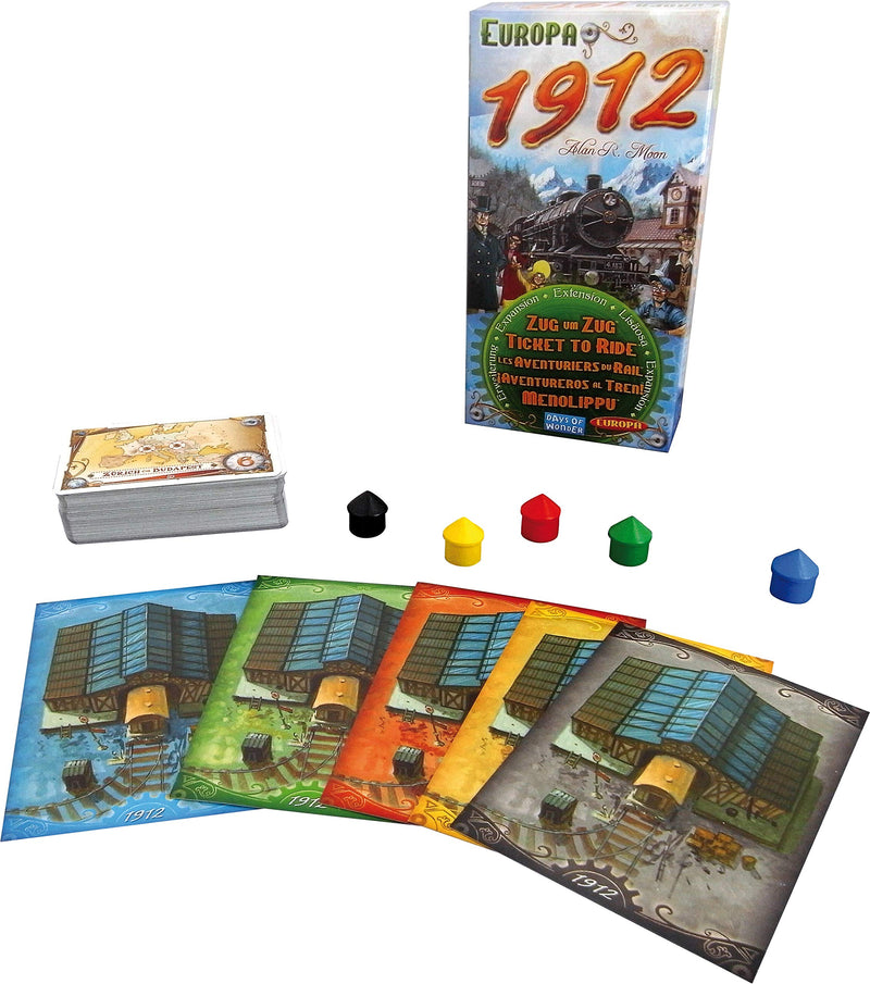 Ticket to Ride Europa 1912 Expansion (Family Board Game for 2-5 Players, 8+) by Days of Wonder