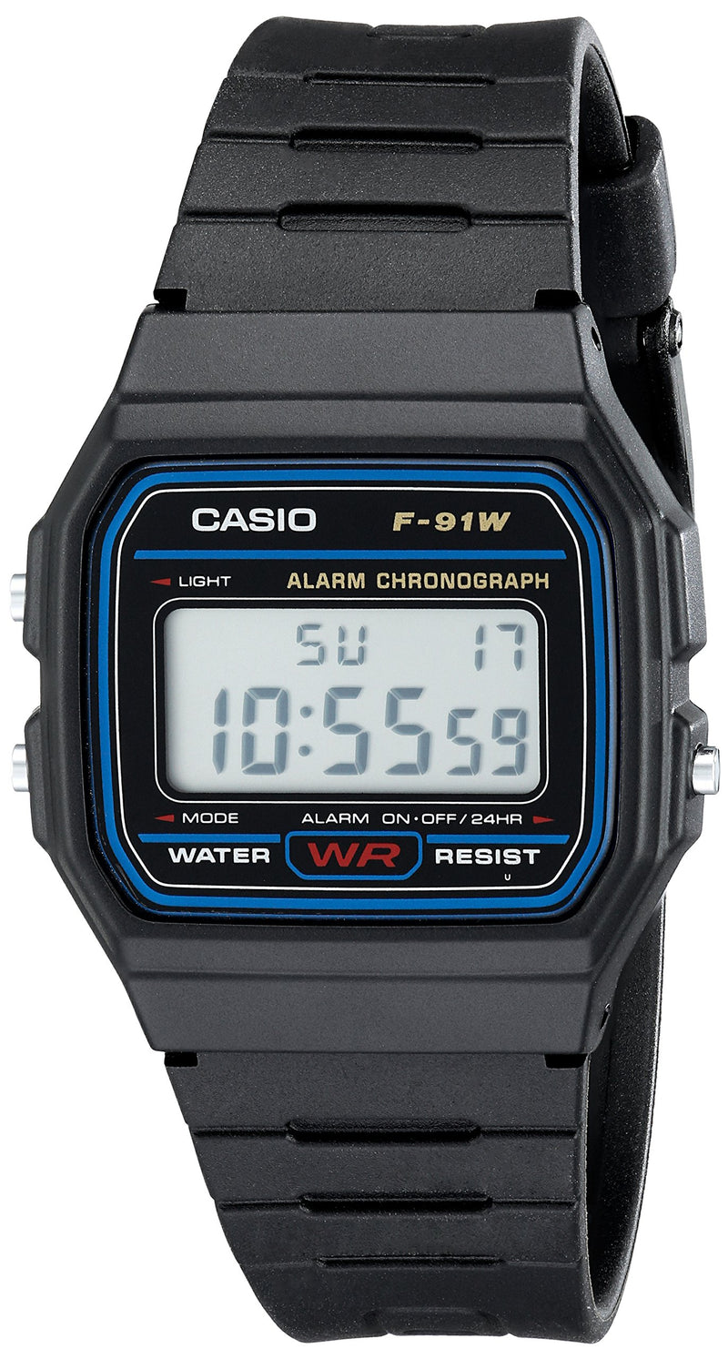 Casio F91W-1 Classic Digital Sport Watch with Resin Strap (F91W-1)