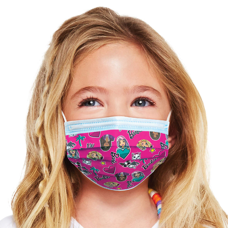 Just Play Barbie Kids' Face Mask, 14-Pack, Ages 2-7 (61052)