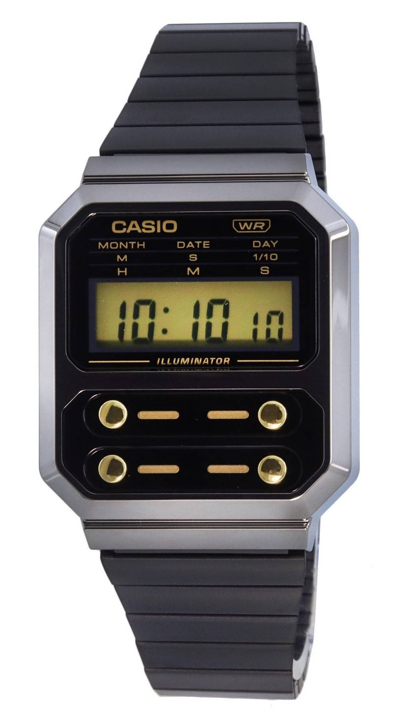 Casio Vintage Digital Stainless Steel Quartz A100WEGG-1A2 Men's Watch
