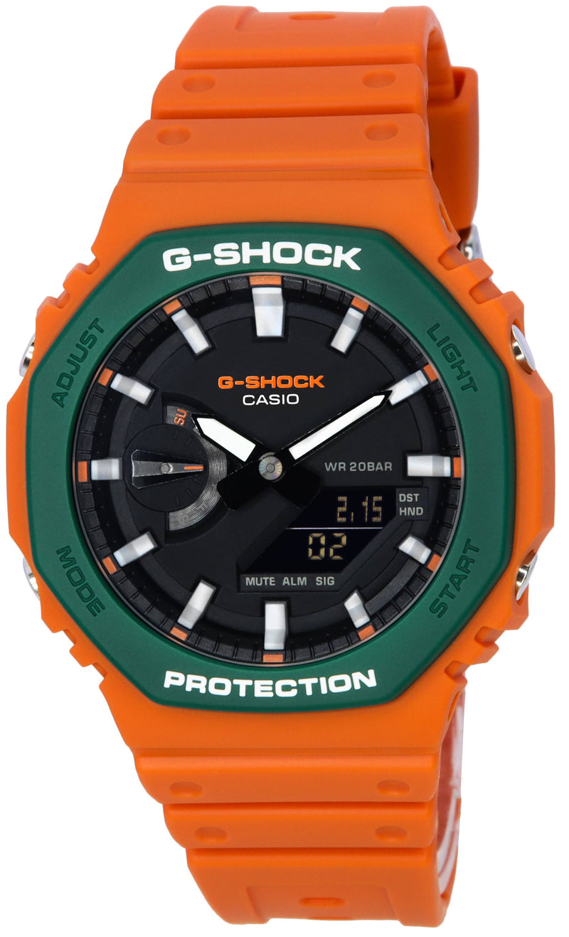 Casio G-Shock Orange Analog Digital Quartz GA-2110SC-4A GA2110SC-4 200M Men's Watch