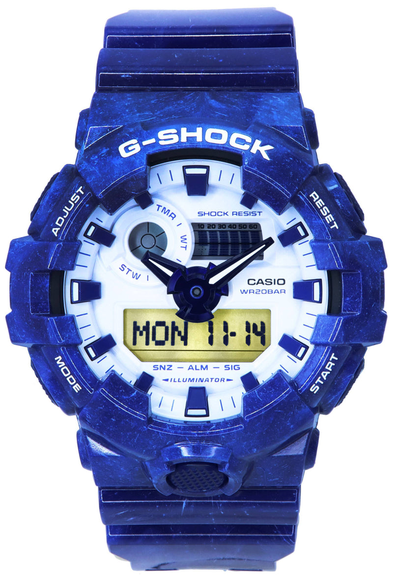Casio G-Shock Porcelain Analog Digital Quartz GA-700BWP-2A GA700BWP-2 200M Men's Watch