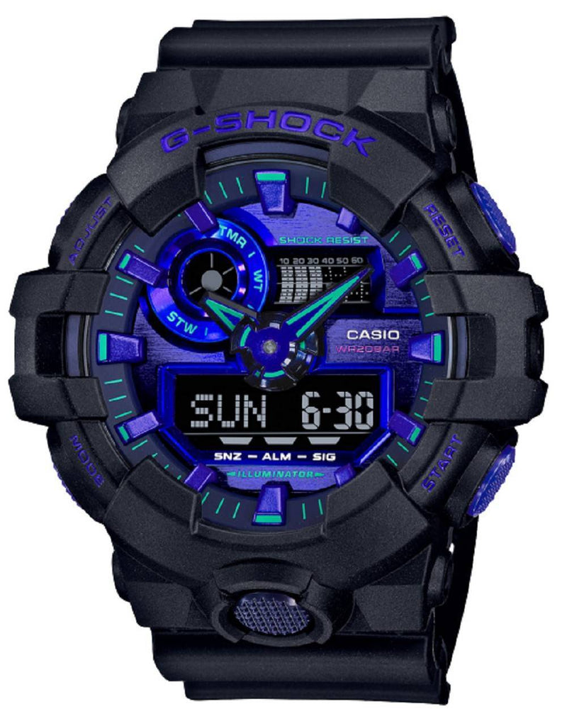 Casio G-Shock Virtual Analog Digital Quartz GA-700VB-1A GA700VB-1 200M Men's Watch