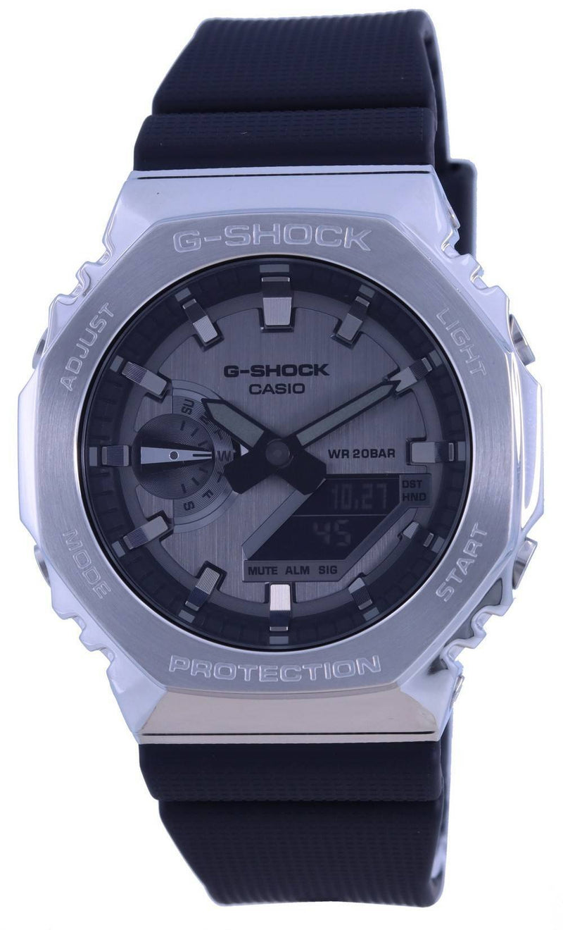 Casio G-Shock Metal Covered Analog Digital Resin Strap Quartz GM-2100-1A GM2100-1 200M Men's Watch