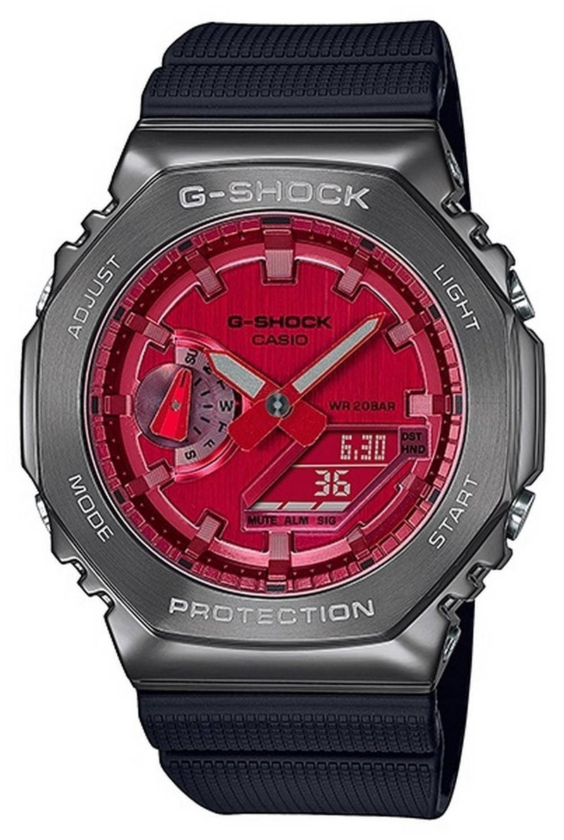 Casio G-Shock World Time Analog Digital Metal Covered GM-2100B-4A GM2100B-4 200M Men's Watch