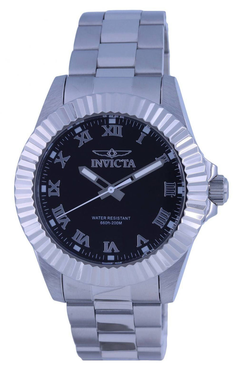 Invicta Pro Diver Stainless Steel Black Dial Quartz INV37404 200M Men's Watch