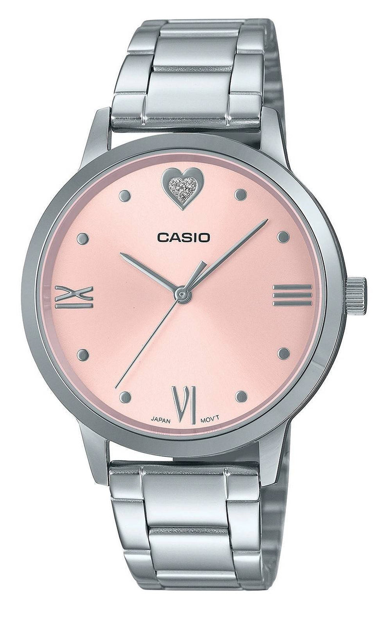 Casio Analog Pink Dial Stainless Steel LTP-2022VD-4C LTP2022VD-4C Women's Watch