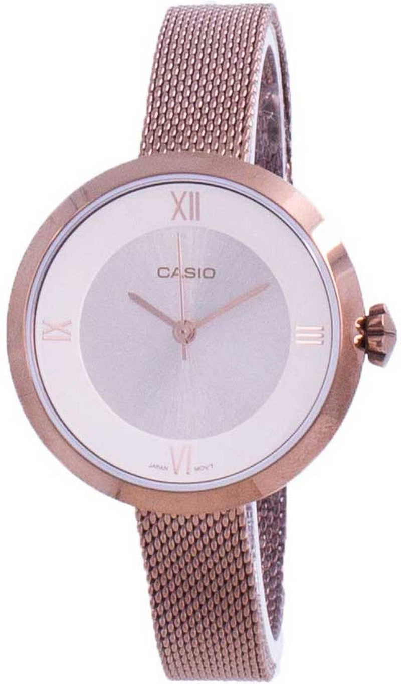 Casio Analog Silver Dial LTP-E154MR-9A LTPE154MR-9A Women's Watch