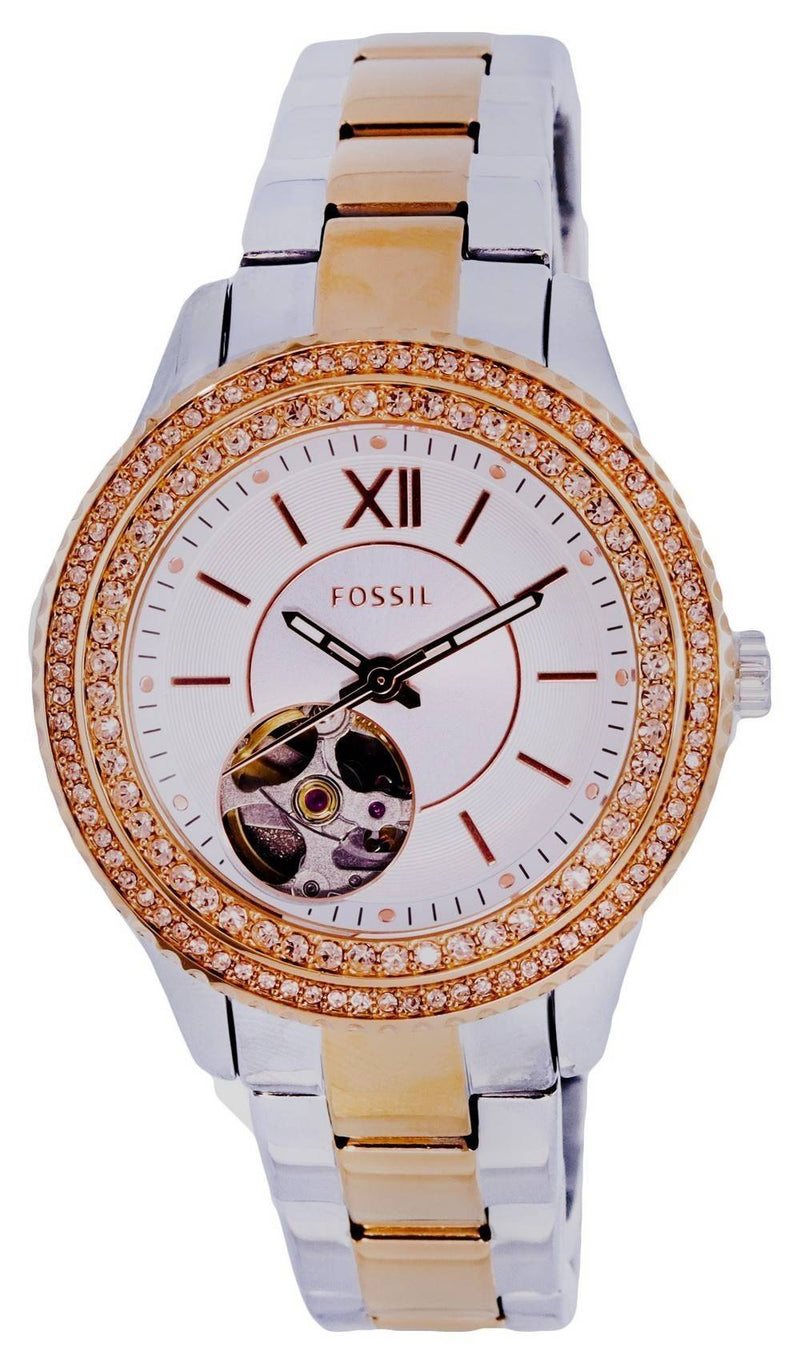 Fossil Stella Crystal Accents Silver Dial Automatic ME3214 Women's Watch