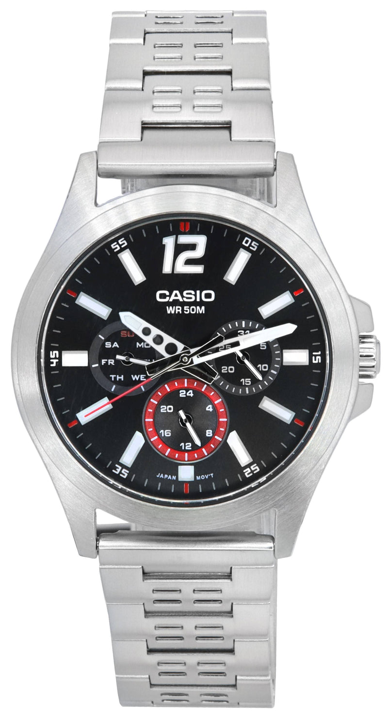 Casio Analog Multifunction Dial Quartz MTP-E350D-1B MTPE350D-1B Men's Watch