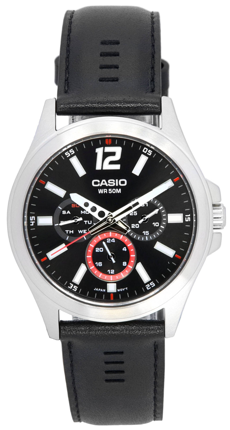 Casio Analog Multifunction Dial Quartz MTP-E350L-1B MTPE350L-1B Men's Watch
