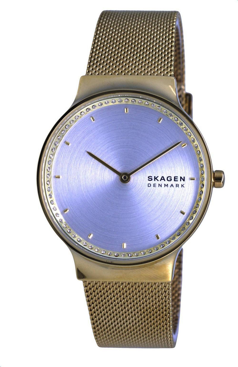 Skagen Freja Gold Tone Stainless Steel Mesh Quartz SKW1148 With Gift Set Women's Watch