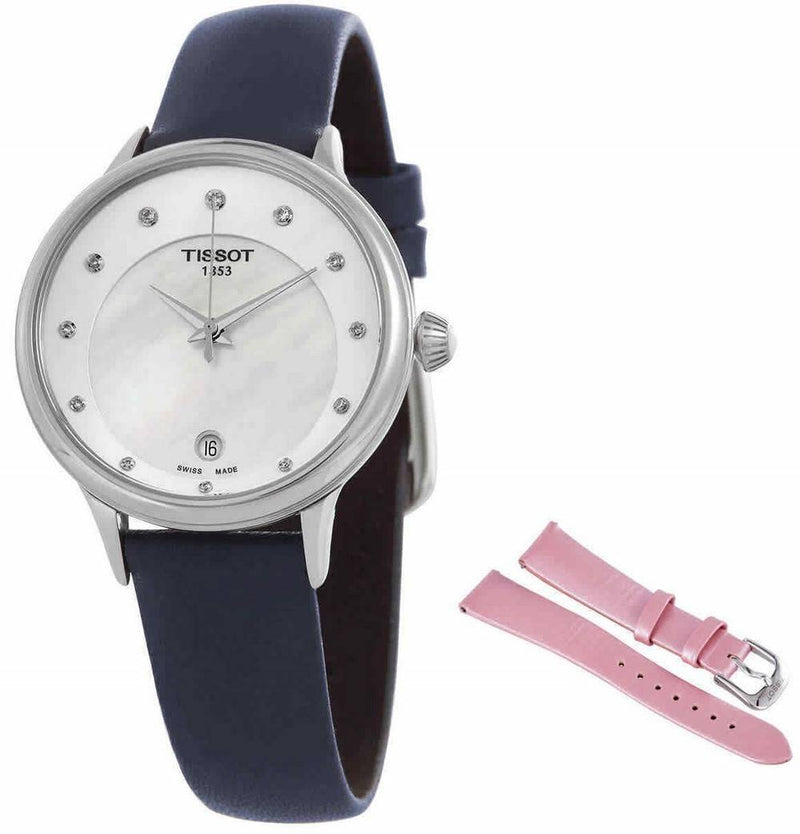Tissot T-Lady Odaci-T Diamond Accents White Mother Of Pearl Dial Quartz T133.210.16.116.00 T1332101611600 Women's Watch