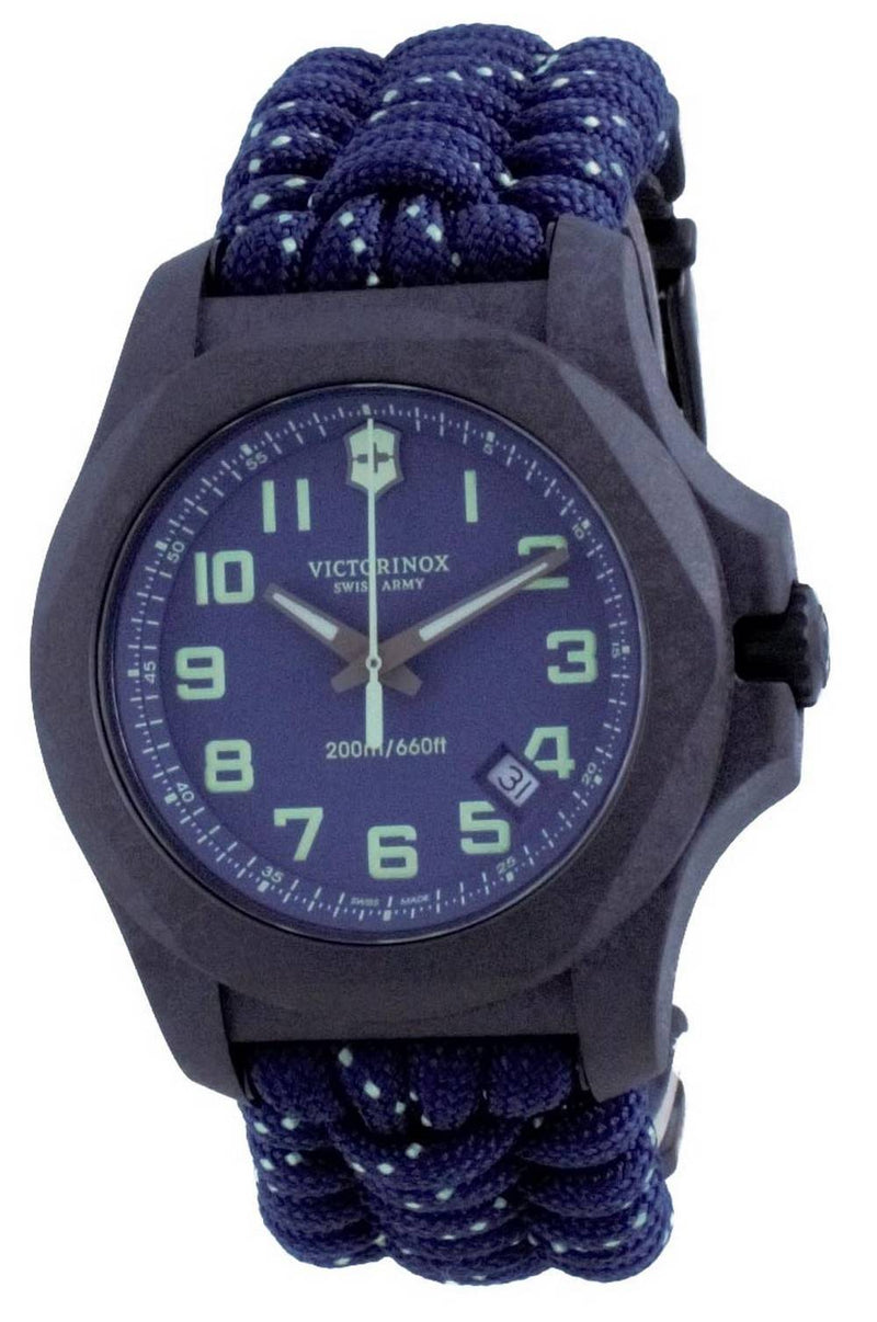 Victorinox I.N.O.X. Carbon Blue Textile Diver's Blue Dial Quartz 241860 200M Men's Watch