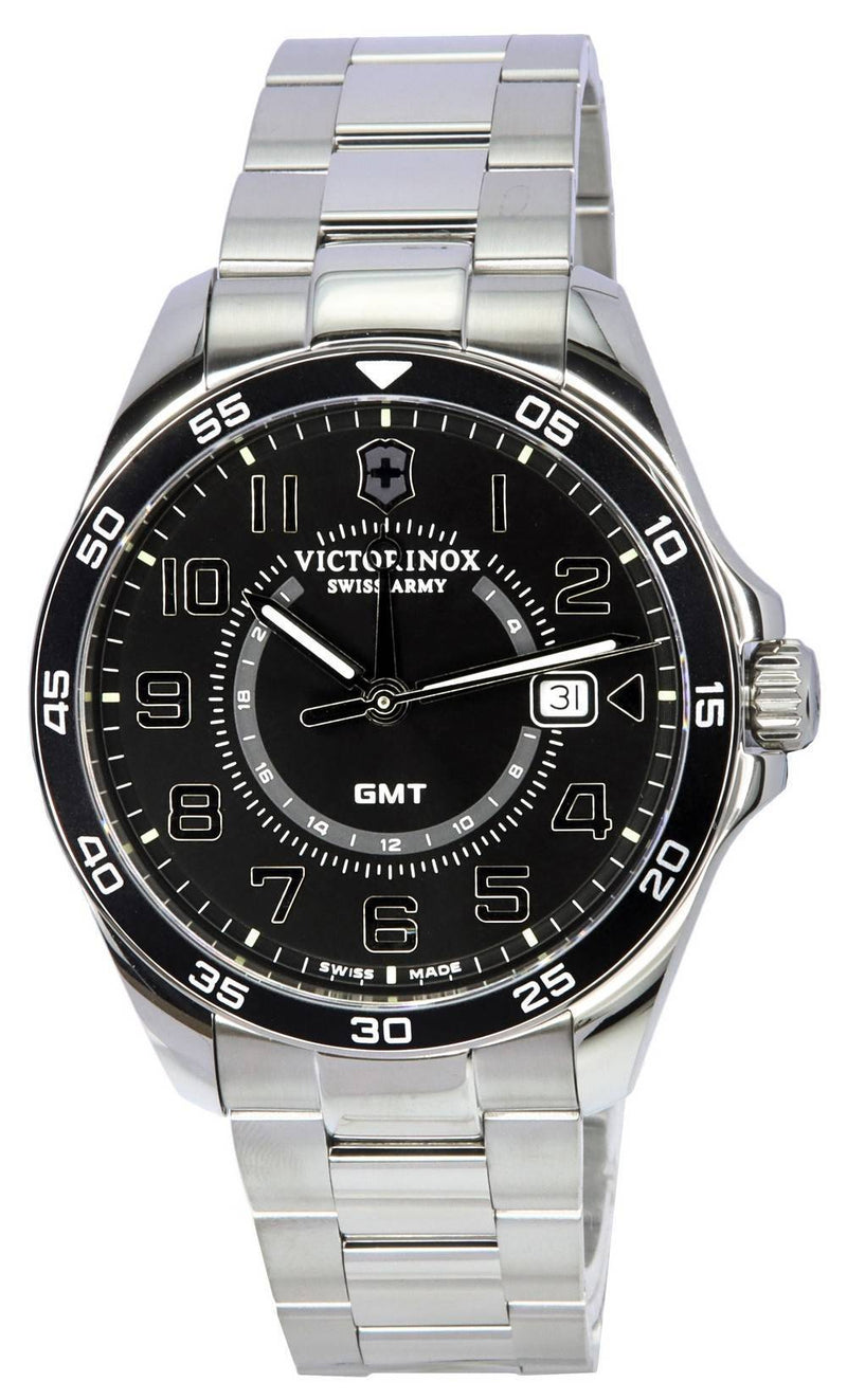 Victorinox Fieldforce Classic GMT Black Dial Quartz 241930 100M Men's Watch